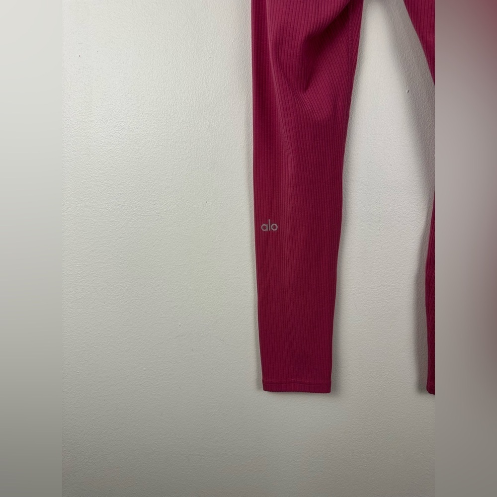Alo Yoga Ribbed High-Waist 7/8 Blissful Legging Women’s Sz XS - Picture 5 of 7